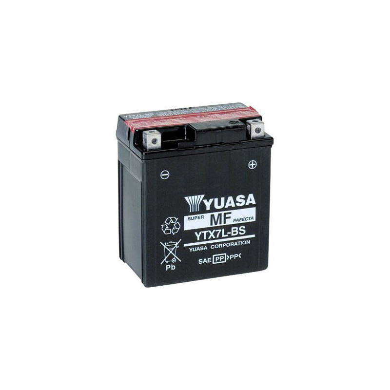 Batería Yuasa YTX7L-BS 6A, positivo DX