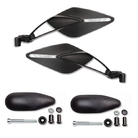 Retroviseur homologué Far Viper 8 + bouchon en plastic pour T-MAX 500 08-11 (1 paire)