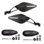 Coppia specchi Manubrio FAR Viper 8+ Kit copriforo in gomma per Yamaha T-MAX 500 08-11