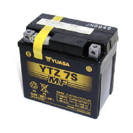 Batterie Yuasa YTZ7S 6A, positif Droite