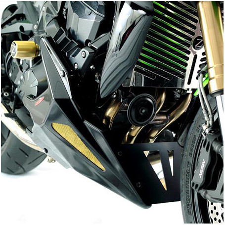 Taco protector de motor Powerbronze in ABS negro para Kawasaki Z 750 , Z 1000 03-09, Z 750 R
