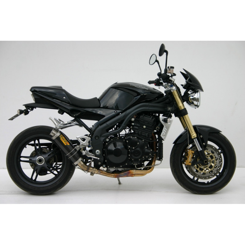 Terminal homologado Mivv Redondo GP Carbono bajo para Triumph Speed Triple 1050 -06