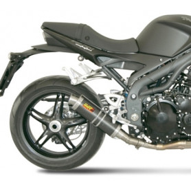 Terminal homologado Mivv Redondo GP Carbono bajo para Triumph Speed Triple 1050 07-