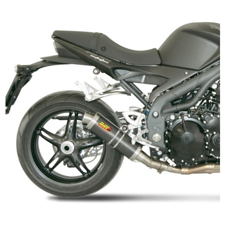 Terminal homologado Mivv Redondo GP Carbono bajo para Triumph Speed Triple 1050 07-