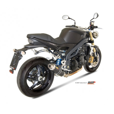 Terminal homologado Mivv Redondo GP Carbono bajo para Triumph Sp… | MotoGM