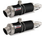 Homologierter Endschalldämpfer Mivv Rund GP steel black Triumph Street Triple 675