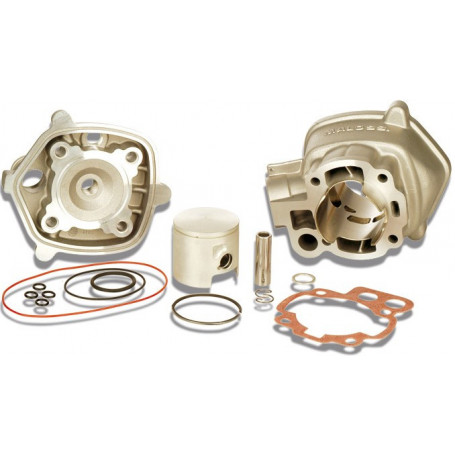 Cylindre Alu Malossi 80 CC mono segments H20 pour Moteur AM6