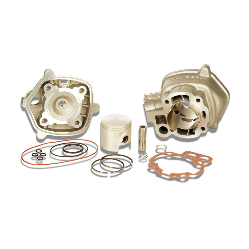 Cylindre Alu Malossi 80 CC deux segments H20 pour Moteur AM6