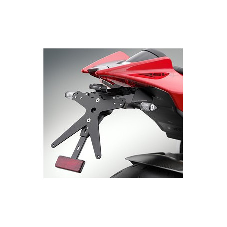 Support de Plaque Réglable "Fox" Rizoma avec éclairage a led pour Aprilia RSV4