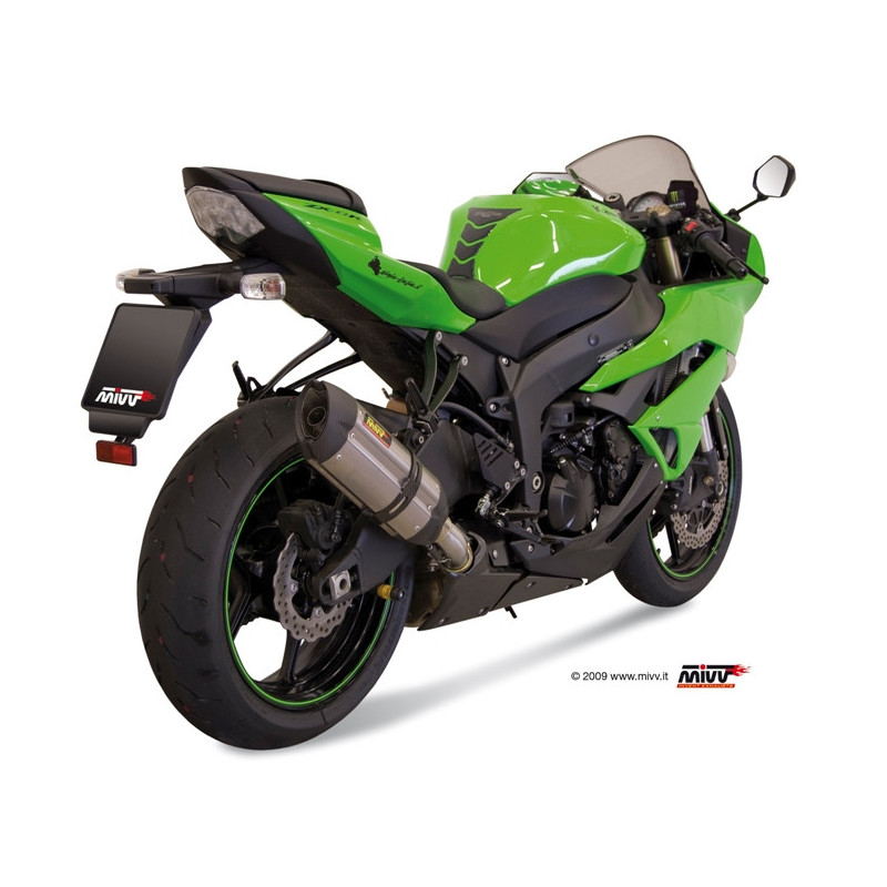 Homologierter Endschalldämpfer Mivv Suono Steel Black Kawasaki ZX-6R 09-