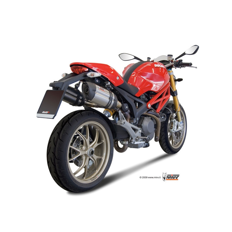 Muffler Street Legal Mivv Suono Inox Ducati Monster 696/1100 08- | MotoGM