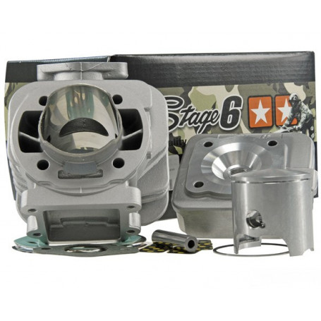 Cylindre Alu Stage6 Sport Pro 70 CC mono segment pour Aprilia Amico, SR-94, MBK Booster 50, Stunt, Yamaha BW'S,  SPY, Zuma