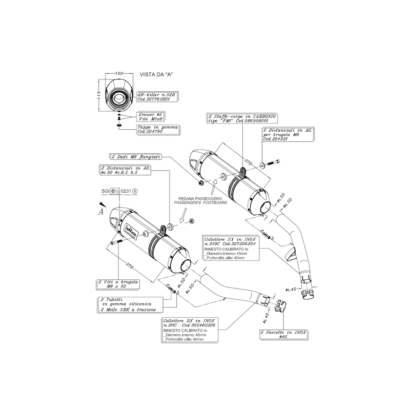 Silencieux Leovince LV OneLV One EVO II Homologués Acier Inox. pour Yamaha FJR 1300 i.e. 01-13