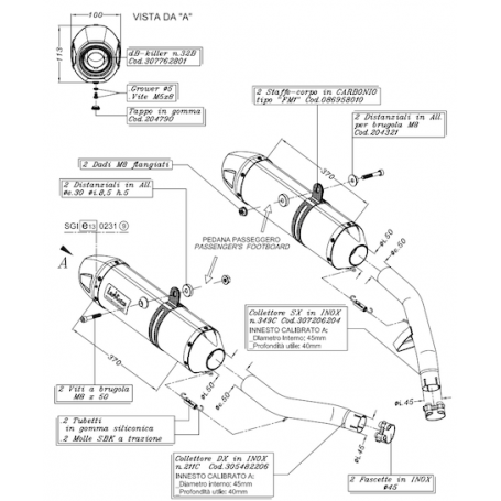 Endschalldämpfer Leovince LV One Homologiert EVO II Stahl Inox für Yamaha FJR 1300 i.e. 01-13