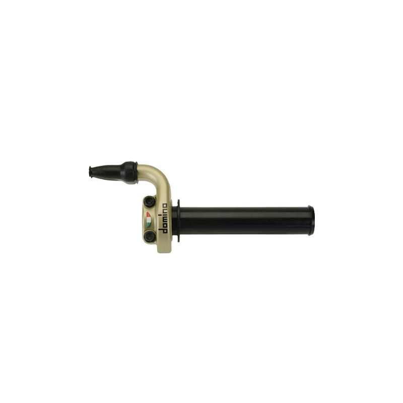 Acelerador rápido Domino SBK KRR 03 a due cables con regulación 28mm/73° o 36mm/ 94°gradi sin puños, color oro