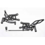 Kit commandes reculees Lightech avec repose pied fixe pour ZX-10R 06-07