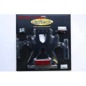 Kennzeichenhalter Lightech verstellbar mit Licht Kennzeichen led omolog.… | MotoGM