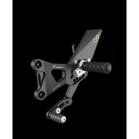 Komplette Fußrastenanlage verstellbar Lightech Aus Ergal schwarze Trac… | MotoGM