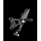 Grupo estriberas completo regulables Lightech De Ergal negro Track System, poggiapiede fijo para BMW S 1000 RR 09-13
