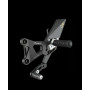 Lightech Adjustable Rear Sets Black Track System for BMW S 1000 RR 09-13, Fixed footrest