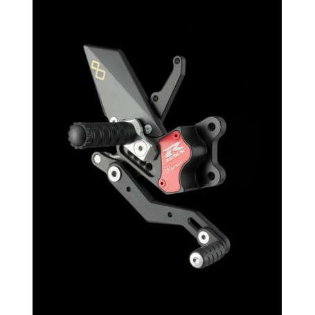 Kit commandes reculees Lightech Track System avec repose pied fixe pour Suzuki GSX-R 600/750 11-