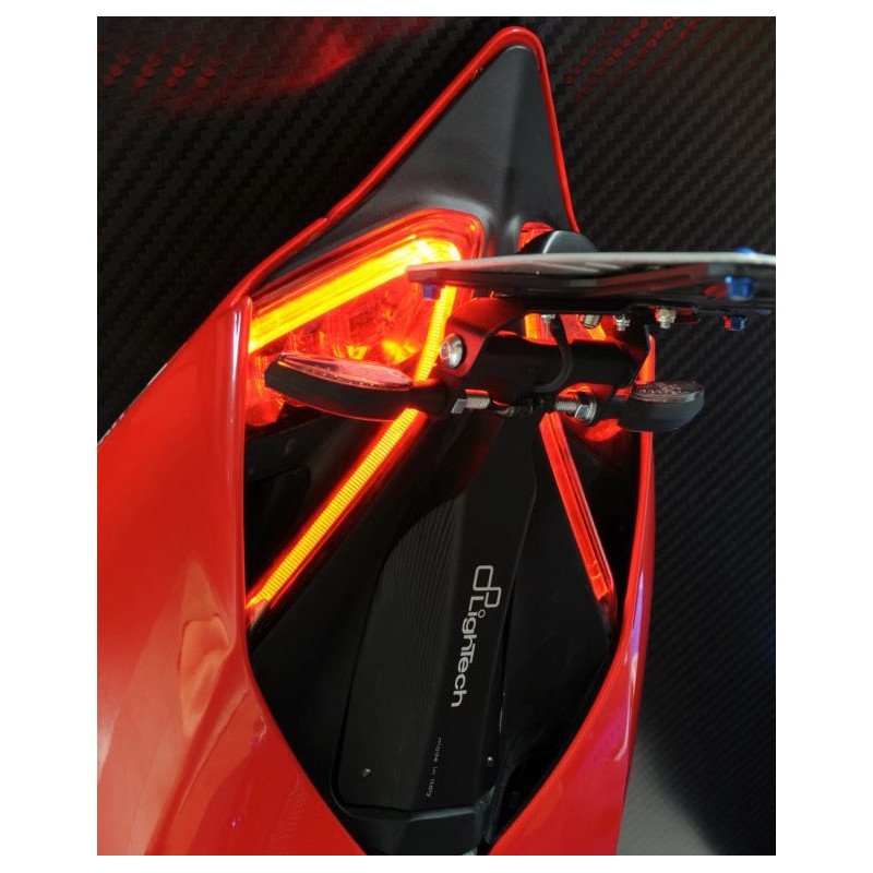 Portamatrículas Lightech regulable con luz matrícula led omolog. y catadiottro para Ducati 1199 Panigale