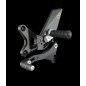 Komplette Fußrastenanlage verstellbar Lightech Aus Ergal schwarze TRACK System, poggiapiede fest für Kawasaki ZX10-R 11-13