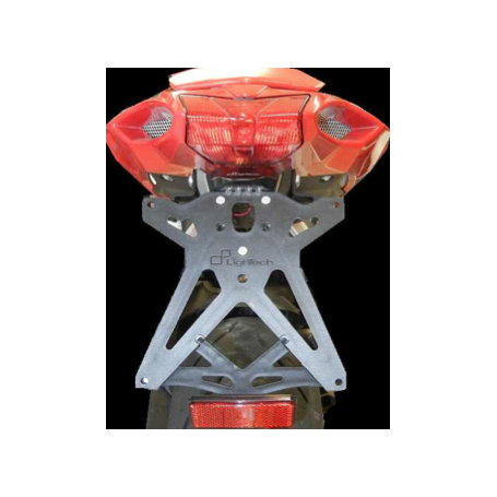 Support plaque reglabe Lightech avec éclairage led et catadioptre, pour MV Agusta F3 675, 800