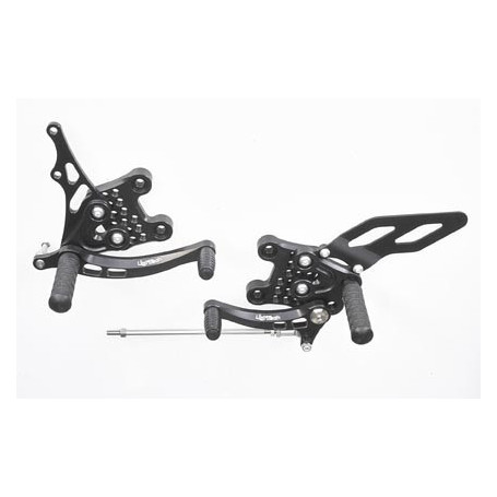 Kit commandes reculees Lightech avec repose pied fixe pour Suzuki GSX-R 1000 01-04, GSX-R 600 01-05, GSX-R 750 00-05