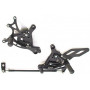 Gruppo pedane complete regolabili Lightech In Ergal nere per Triumph Speed Triple 955 00-04