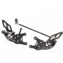 Kit commandes reculees Lightech avec repose pied fixe pour Yamaha R1 04-06