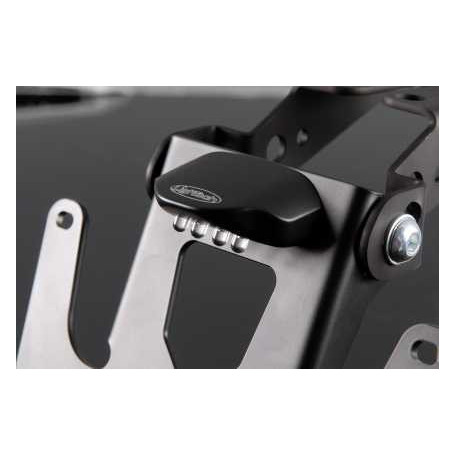 Luz matrícula Lightech PTLA2 Led homologado in aluminio nera para moto y scooter
