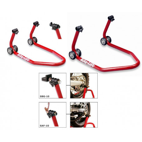 Rear whit support + Front Wheel Stands