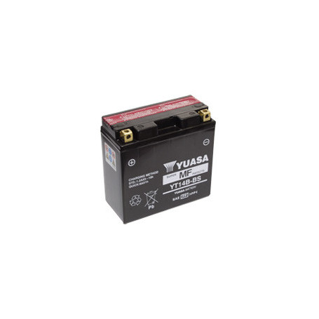 Batterie Yuasa YT14B-BS 12A, positiv links | MotoGM