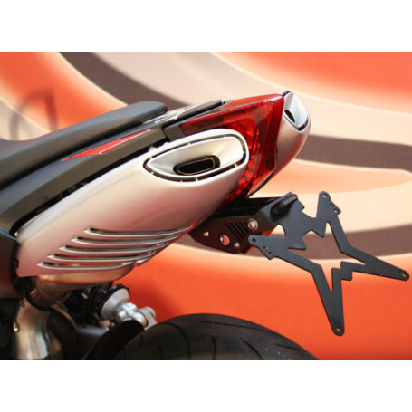 Portatarga regolabile nero Evotech per Aprilia Dorsoduro