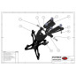 Portamatrículas regulable negro Evotech para Ducati Streetfighter