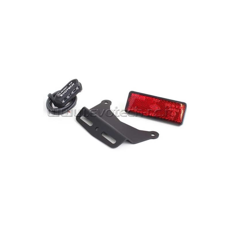 led light+rear reflector+30 degree support kit for evotech license plate holder