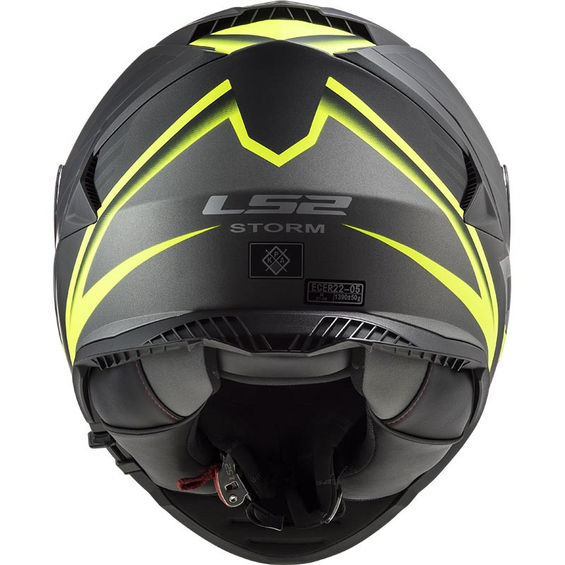 Casco moto LS2 FF800 Storm negro opaco amarillo fluo Casco moto LS2 FF800 Storm negro opaco amarillo fluo