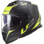 Casco moto LS2 FF800 Storm nero opaco giallo fluo