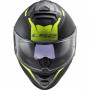 Casco moto LS2 FF800 Storm nero opaco giallo fluo