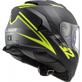 Helm Motorrad LS2 FF800 Storm schwarz matt gelb fluo | MotoGM