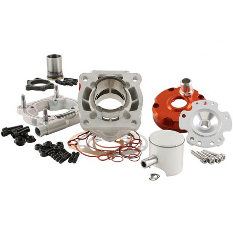 Cylindre Alu Stage6 High End R/T 70 CC mono segment H2O pour Mot. Minarelli 50 LC sp.Ø 12