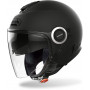 casque jet airoh helios noire matt
