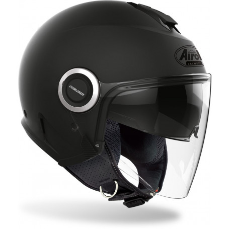 Casco jet airoh helios negro opaco