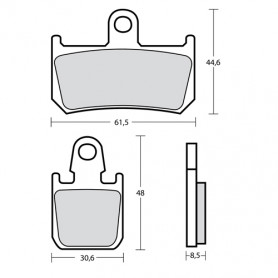 Pastillas de freno Brembo Racing Z04 para Yamaha R1 07- (2 pares para 1 disco) M518Z04