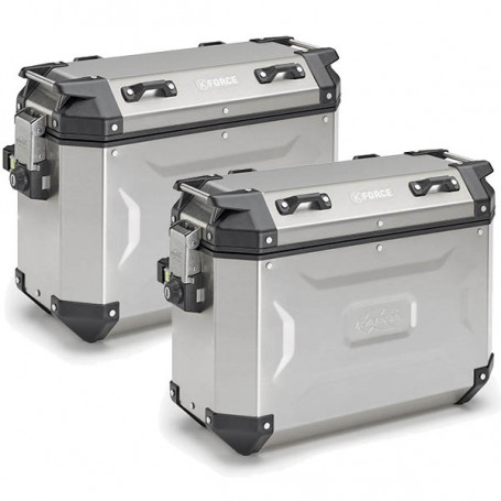 Par de maletas laterales Aluminio Kforce 37 litri Monokey Cam Side
