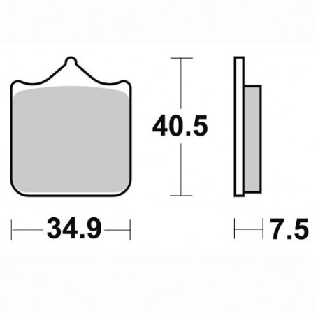 Plaquette de frein Braking CM55 fritté 870CM55