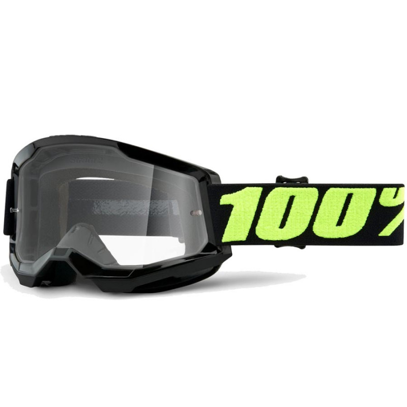 Cross-\/Enduro-Maske MX 100% Strata 2 upsol lente transparent