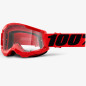 100% MX GOGGLES Strata 2 red mirror lens clear 100% MX GOGGLES Strata 2 red mirror lens clear