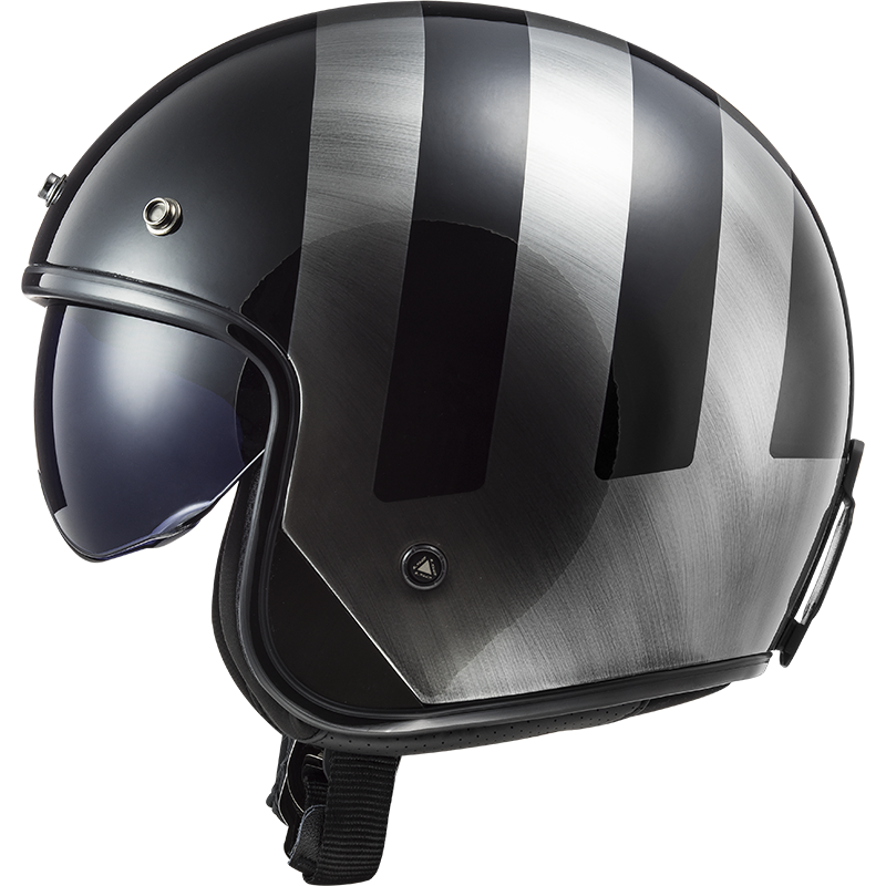 Casco jet OF601 LS2 BOB LINES black jeans